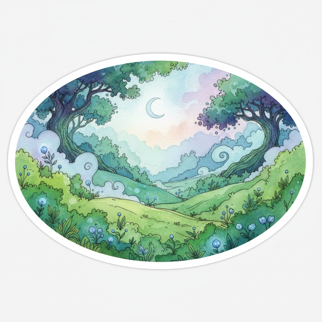 Verdant dreamscape fine art print